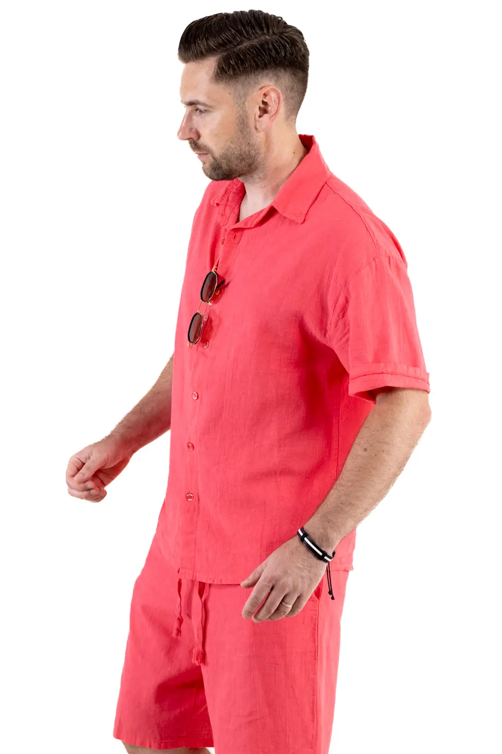 Camasa 100% din in cu mânecă scurta corai [2]