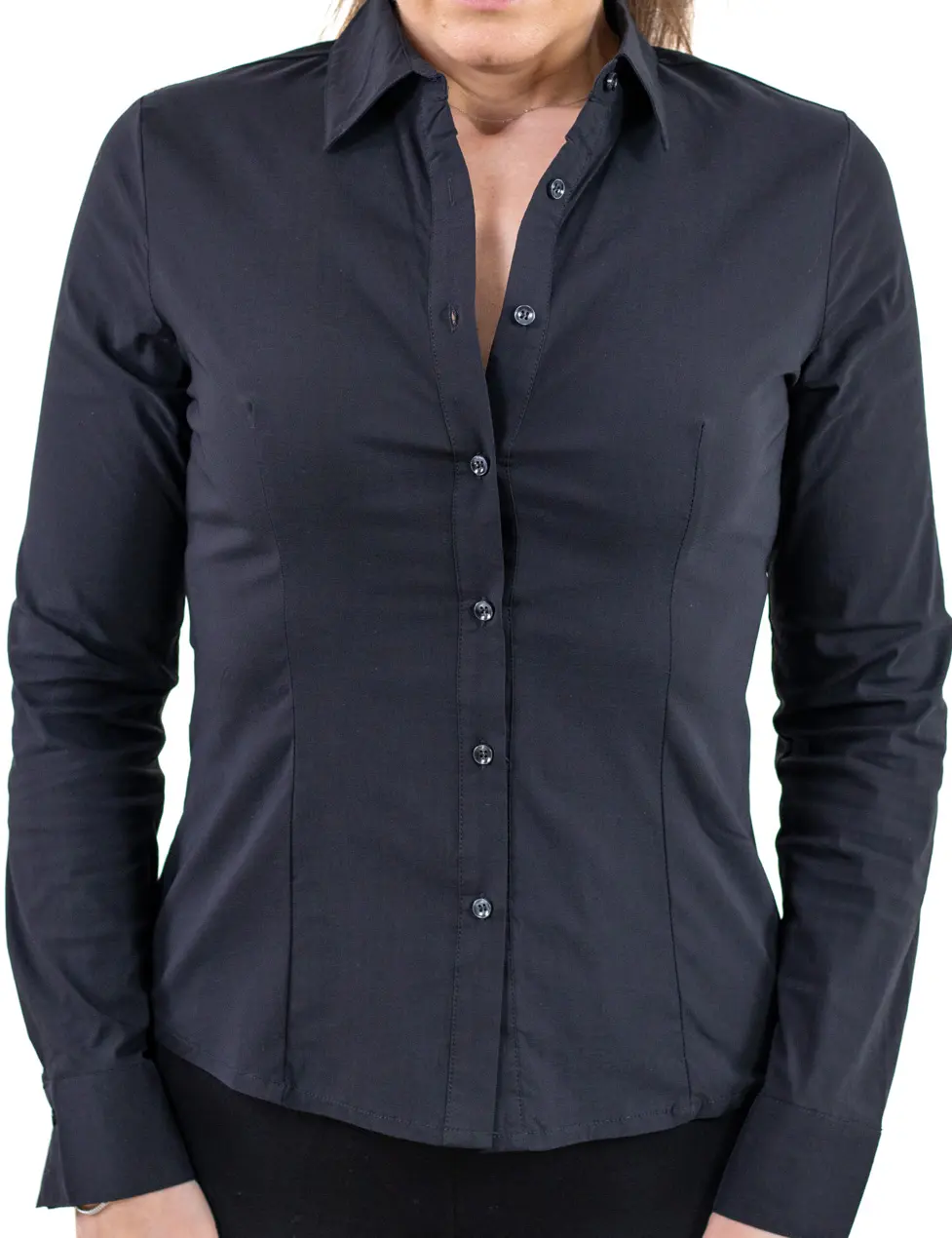 Cămașă neagră damă din material elastic [3]