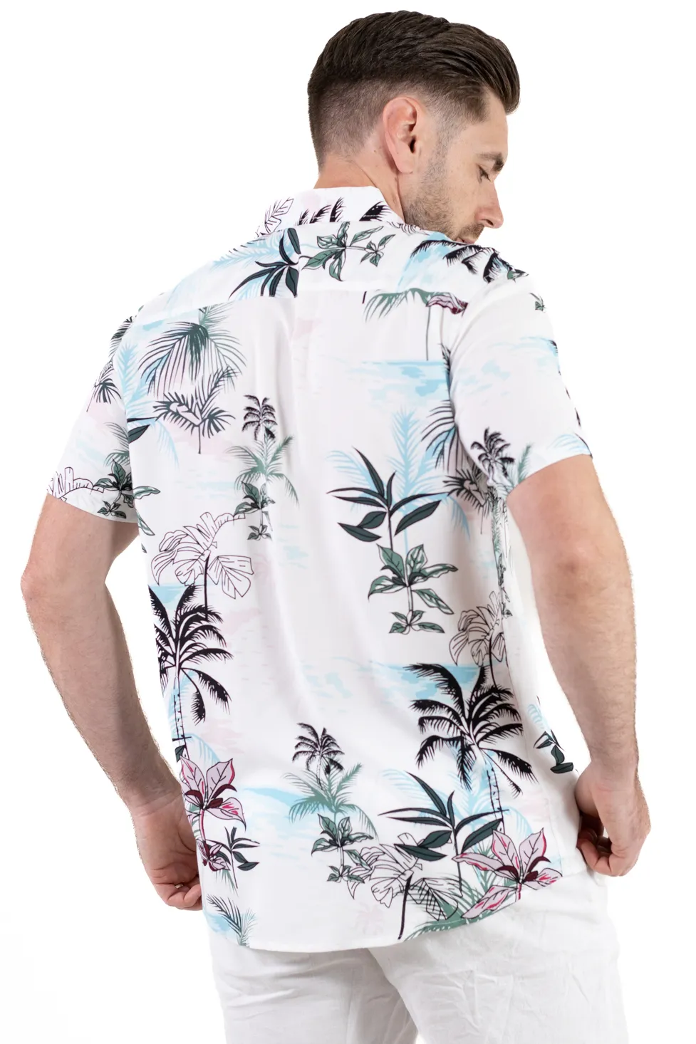 Cămașă bărbați vară cu imprimeu tropical – 100% viscoză [6]