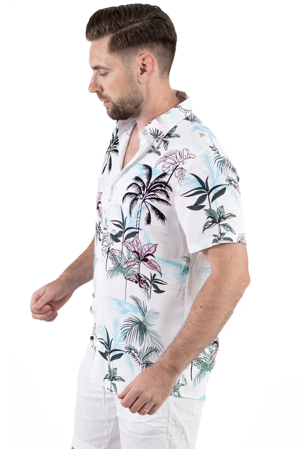 Cămașă bărbați vară cu imprimeu tropical – 100% viscoză [3]
