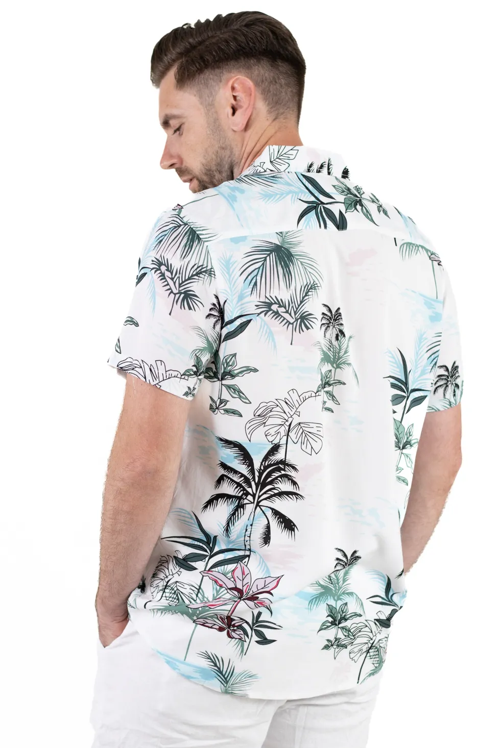 Cămașă bărbați vară cu imprimeu tropical – 100% viscoză [2]