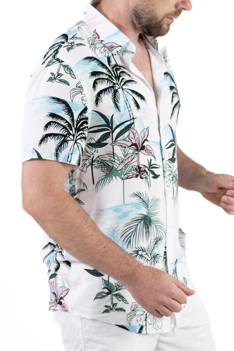 Cămașă bărbați vară cu imprimeu tropical – 100% viscoză [4]