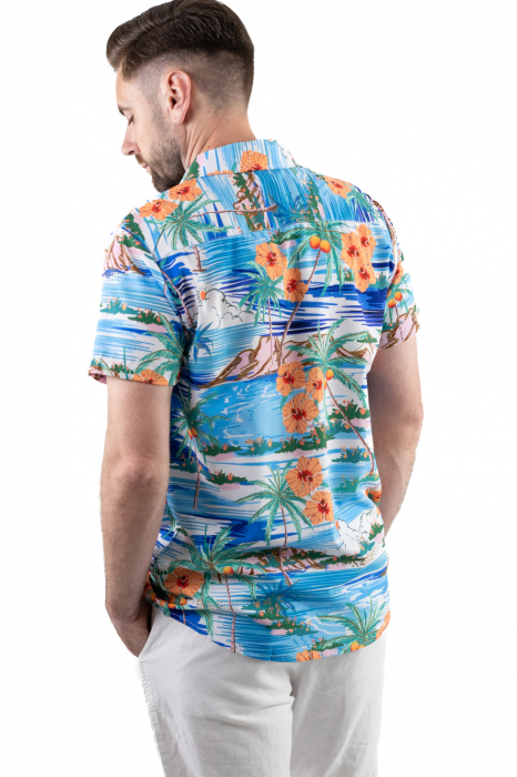Camasa cu print din vascoza Hawaii [4]