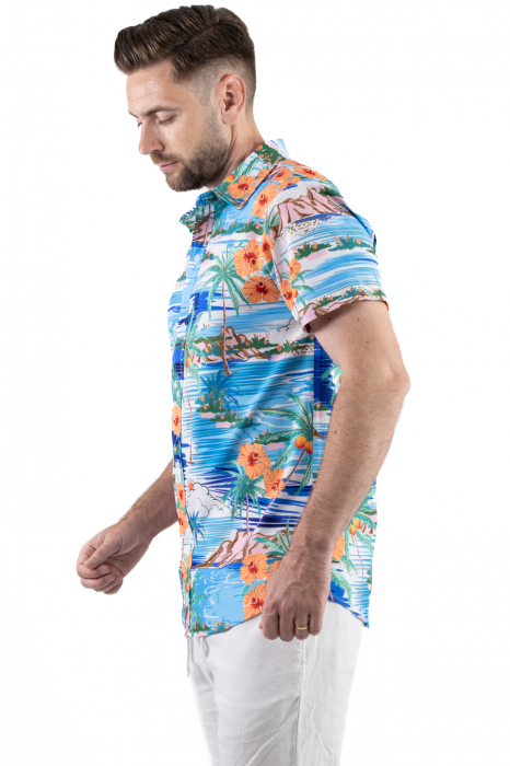 Camasa cu print din vascoza Hawaii [3]