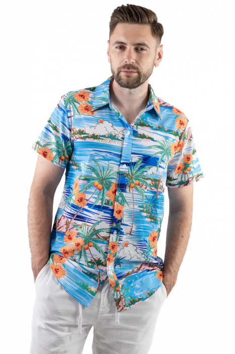 Camasa cu print din vascoza Hawaii [2]