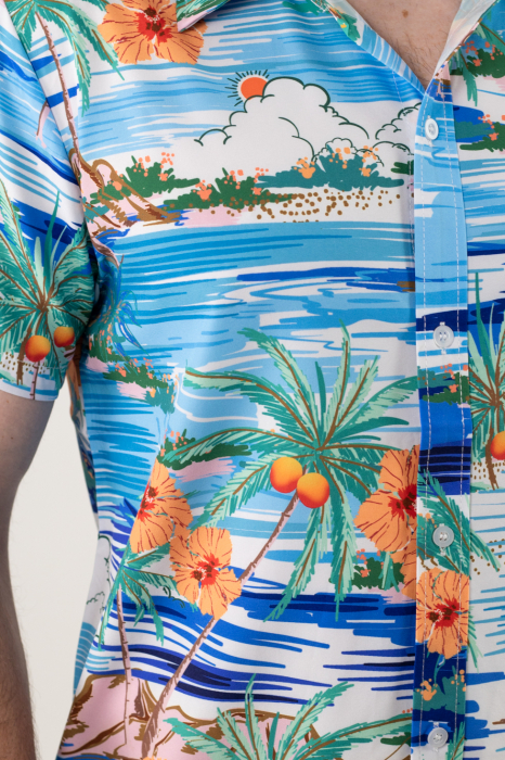 Camasa cu print din vascoza Hawaii [7]