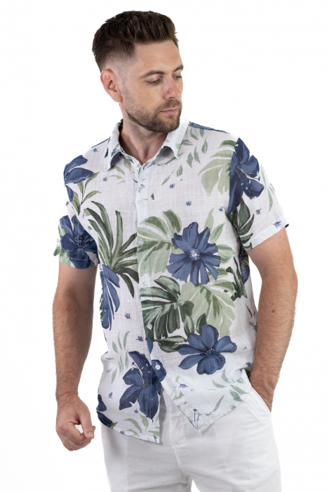 Camasa cu maneca scurta si imprimeu floral [2]