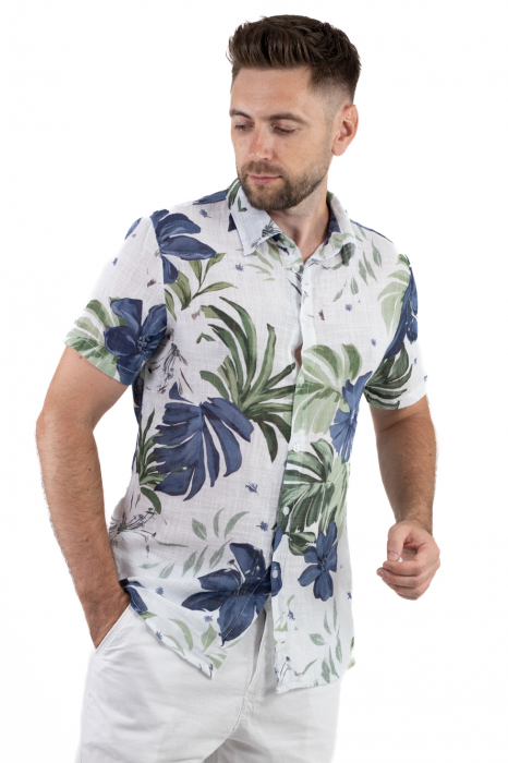 Camasa cu maneca scurta si imprimeu floral [6]