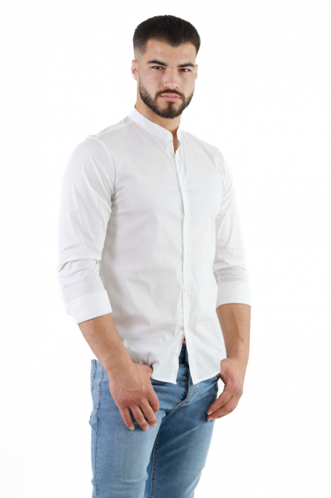 Camasa slim fit alba guler tunica [6]