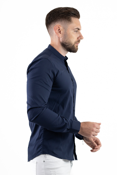 Camasa slim fit bleumarin guler tunica [4]