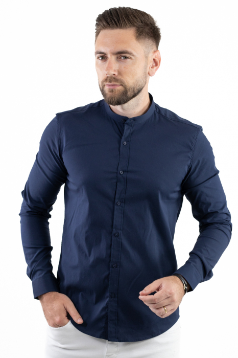 Camasa slim fit bleumarin guler tunica [3]