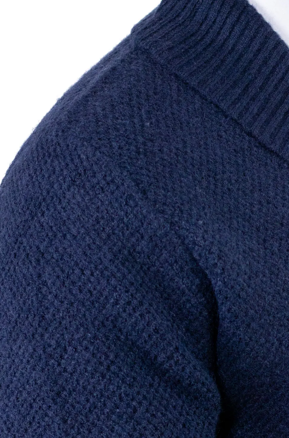 Cardigan bleumarin bărbați elegant cu rever și nasturi [4]