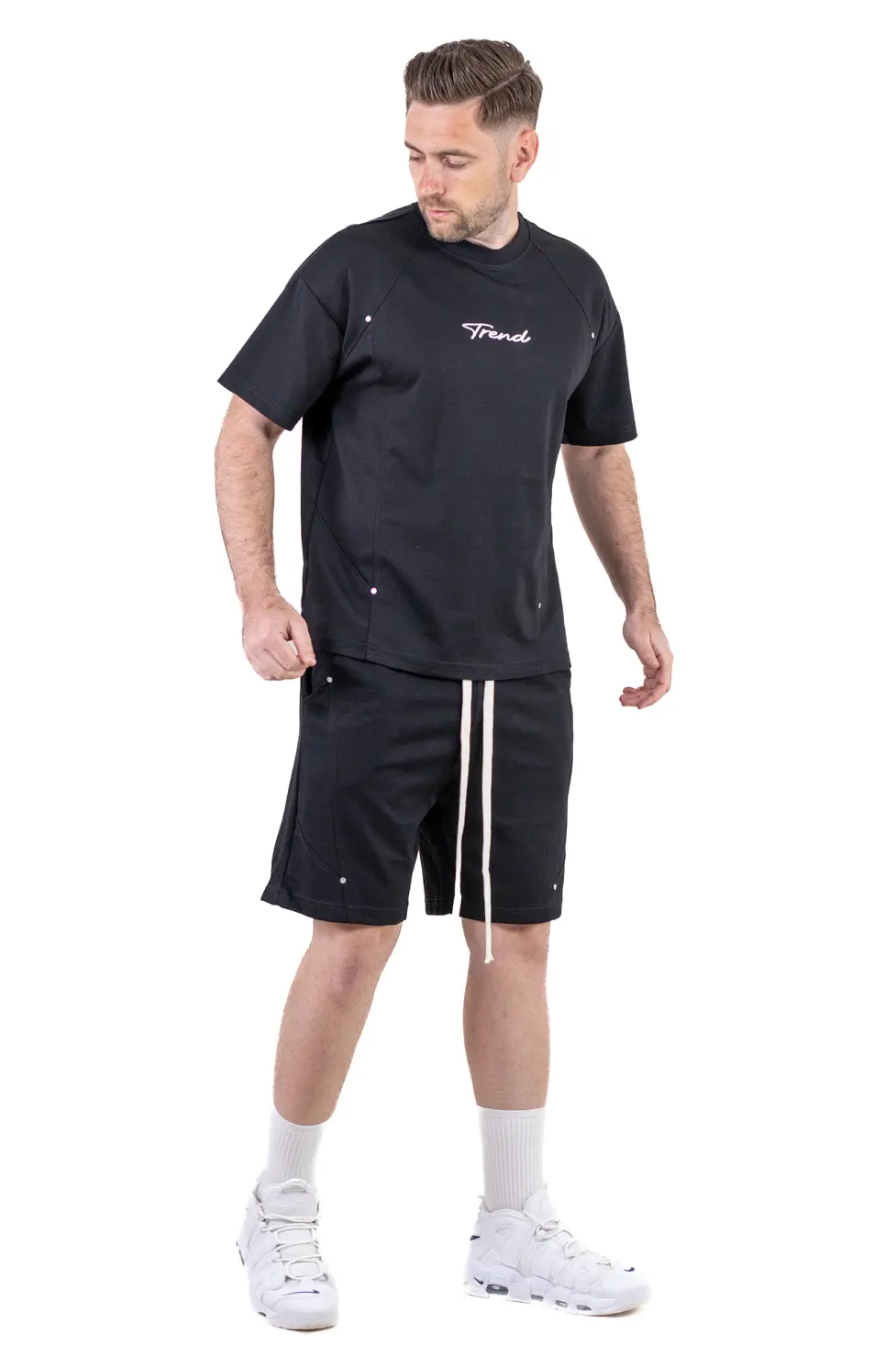 Compleu barbati negru, Ultra-Moale, cu broderie Trend [7]