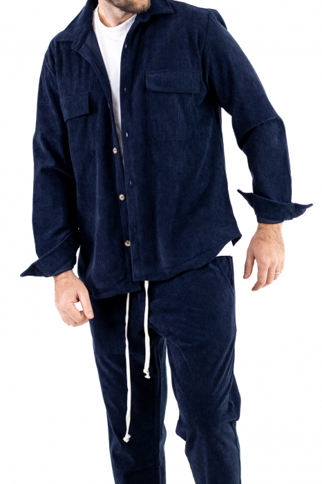 Compleu casual barbati reiat bleumarin [6]