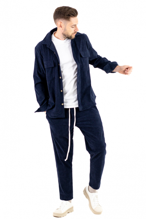 Compleu casual barbati reiat bleumarin [7]