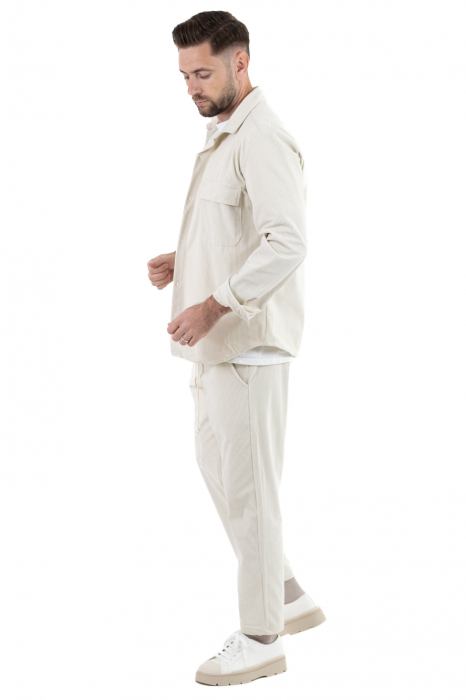 Compleu casual barbati reiat crem [5]