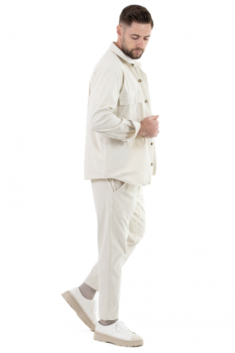Compleu casual barbati reiat crem [3]