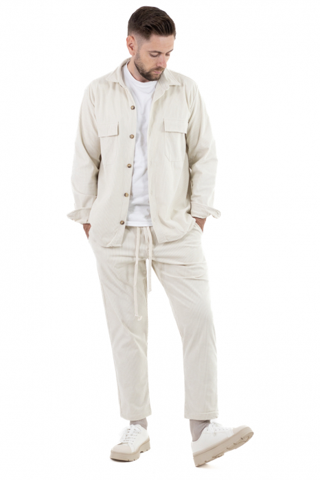 Compleu casual barbati reiat crem [2]