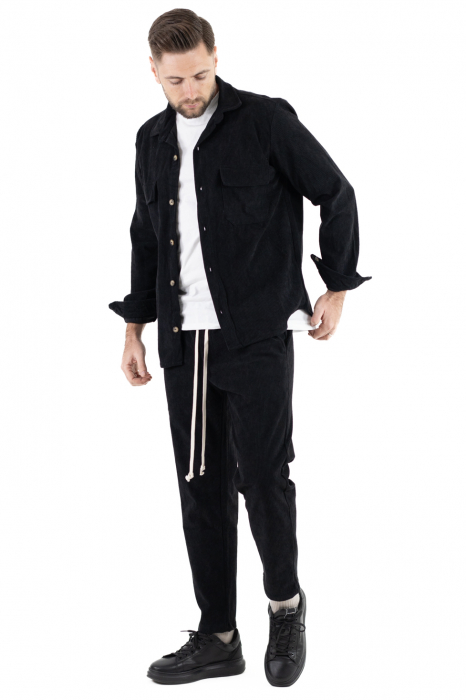 Compleu casual barbati reiat negru [8]