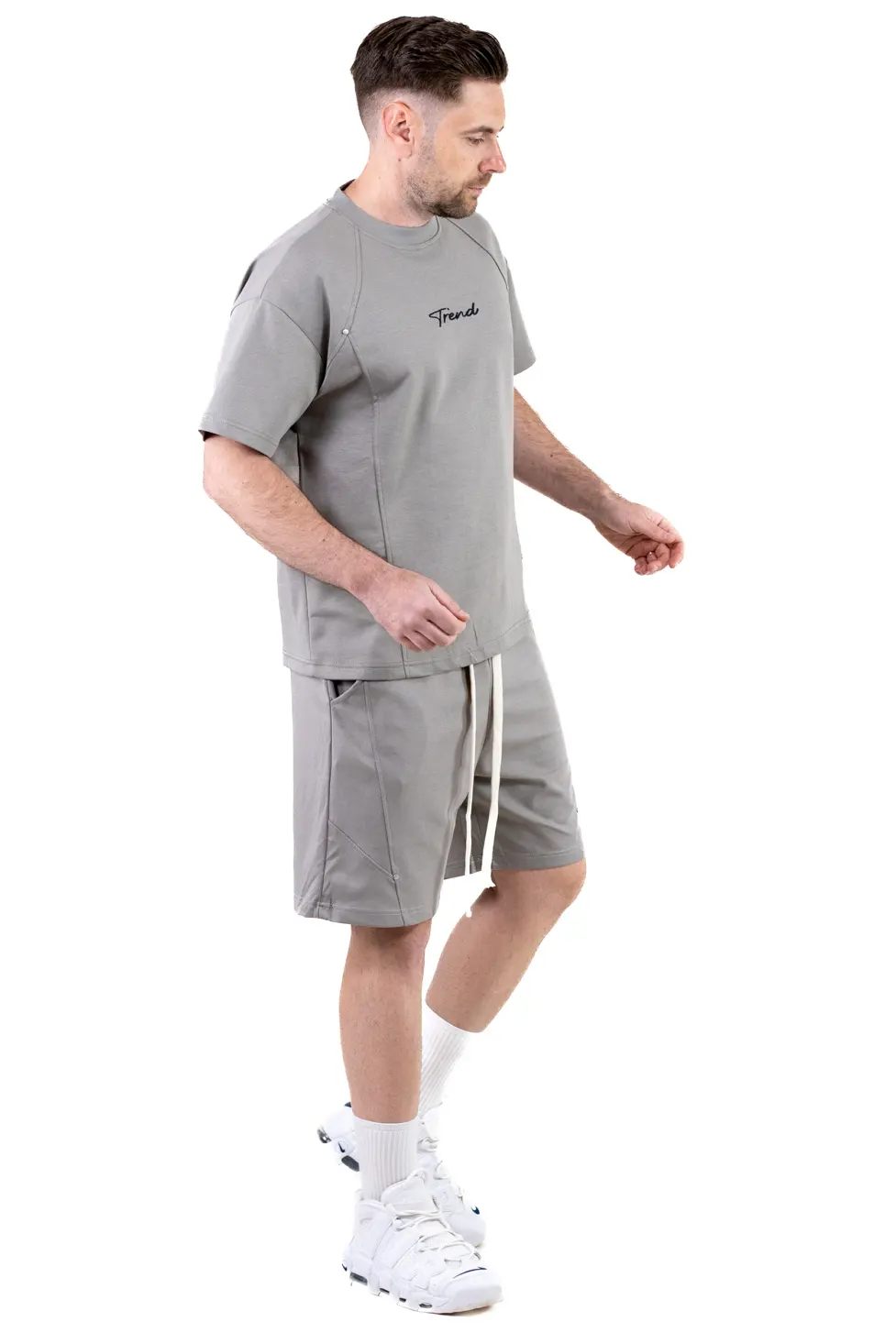Compleu barbati gri, Ultra-Moale, cu broderie Trend [11]