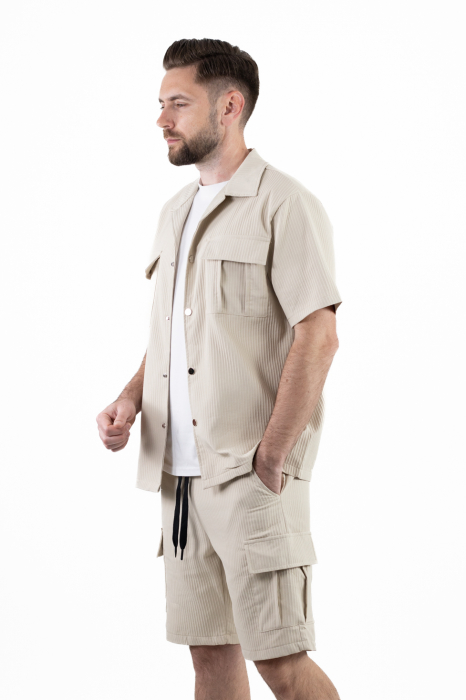 Compleu cargo bej barbati dungat [10]