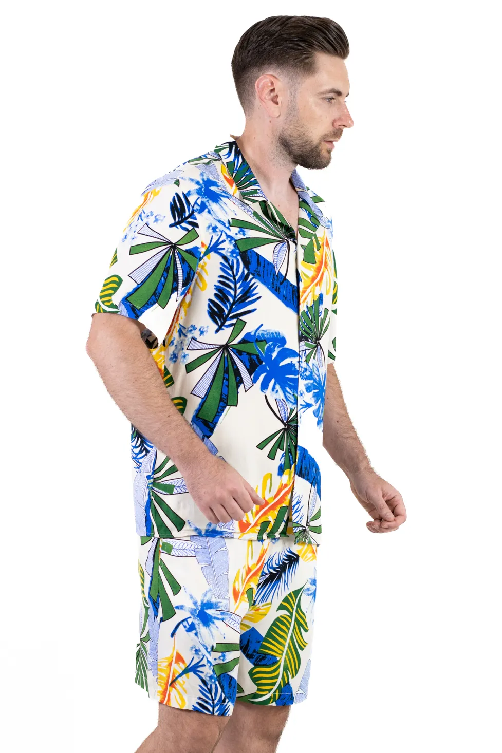 Compleu bărbați vară tropical – cămașă + pantaloni, 100% viscoză [5]