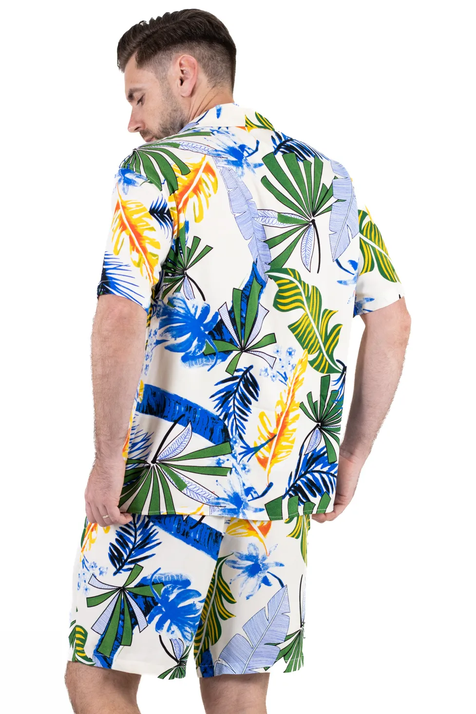 Compleu bărbați vară tropical – cămașă + pantaloni, 100% viscoză [2]