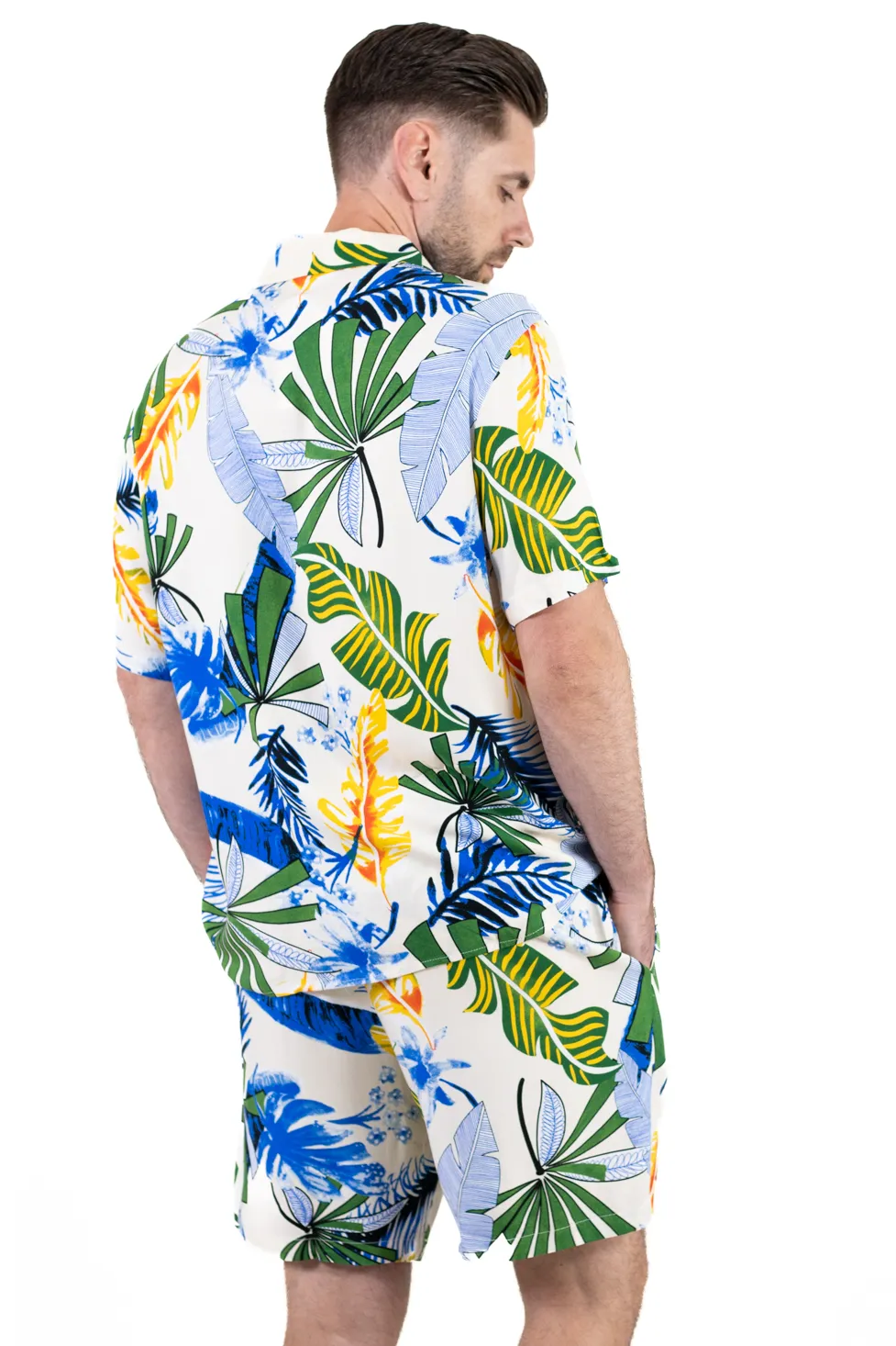 Compleu bărbați vară tropical – cămașă + pantaloni, 100% viscoză [8]