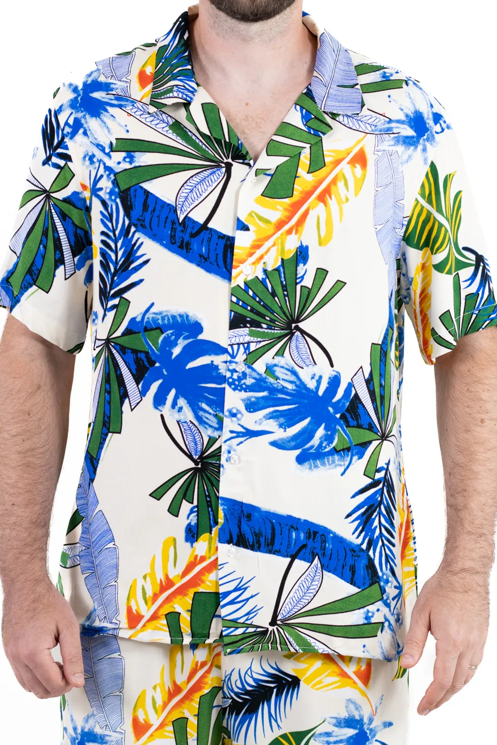 Compleu bărbați vară tropical – cămașă + pantaloni, 100% viscoză [9]