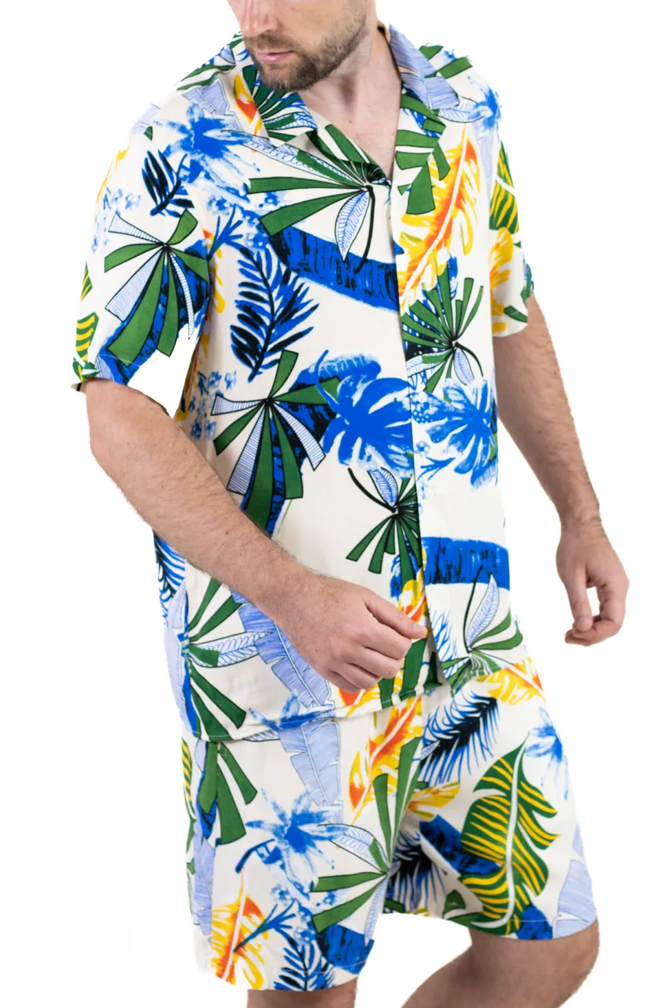 Compleu bărbați vară tropical – cămașă + pantaloni, 100% viscoză [6]