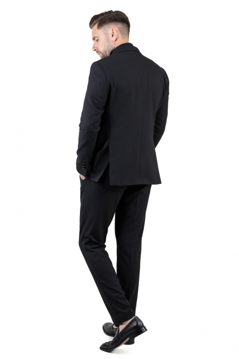 Costum negru elegant de vară cu doua randuri de nasturi [3]