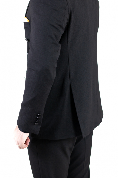 Costum negru elegant de vară cu doua randuri de nasturi [8]