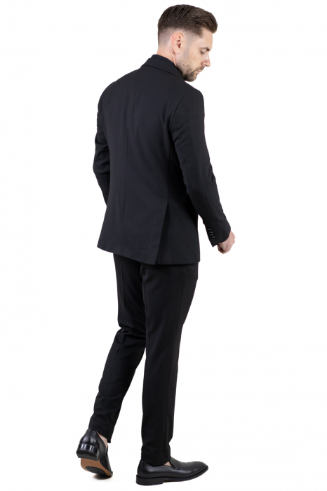 Costum negru elegant de vară cu doua randuri de nasturi [10]