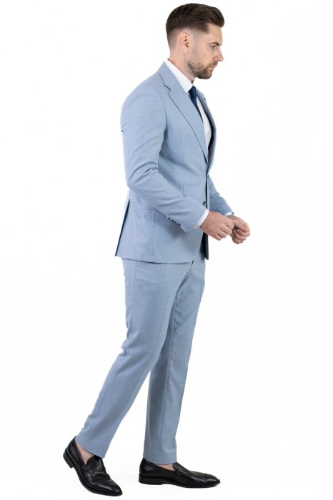 Costum albastru elegant de vară pentru bărbați [10]