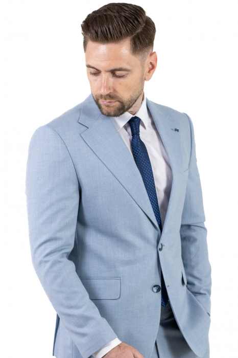 Costum albastru elegant de vară pentru bărbați [5]