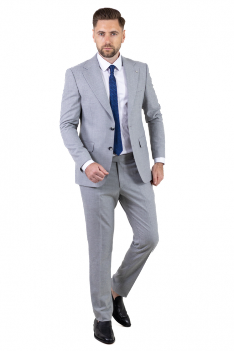 Costum gri elegant de vară pentru bărbați [4]