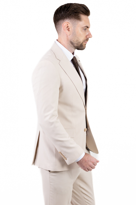 Costum crem elegant de vară pentru bărbați [13]