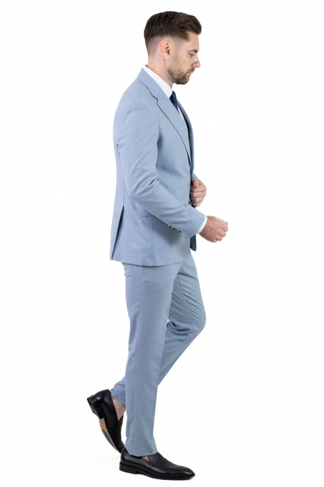 Costum albastru elegant de vară pentru bărbați [6]