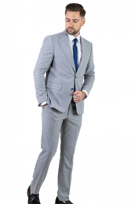 Costum gri elegant de vară pentru bărbați [11]