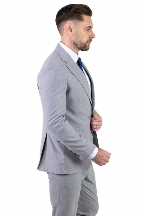 Costum gri elegant de vară pentru bărbați [2]