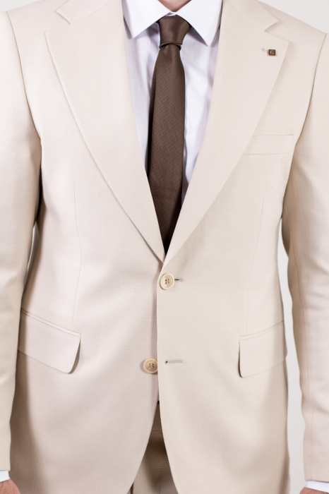 Costum crem elegant de vară pentru bărbați [15]