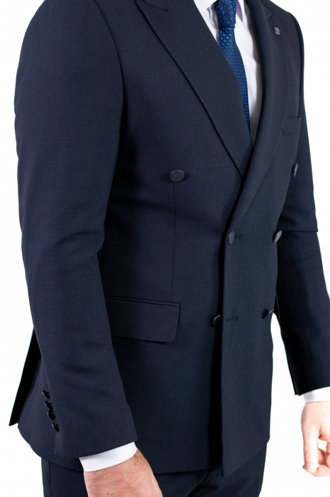 Costum bleumarin elegant de vară cu doua randuri de nasturi [12]