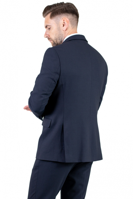Costum bleumarin elegant de vară cu doua randuri de nasturi [5]