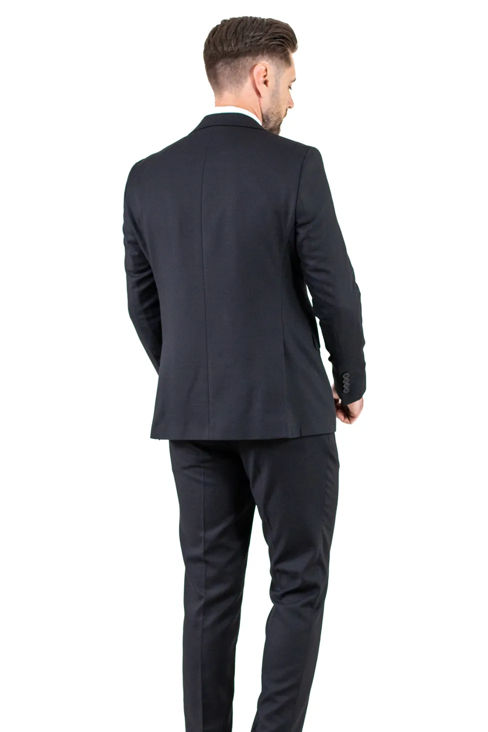 Costum negru elegant de vară pentru bărbați [12]