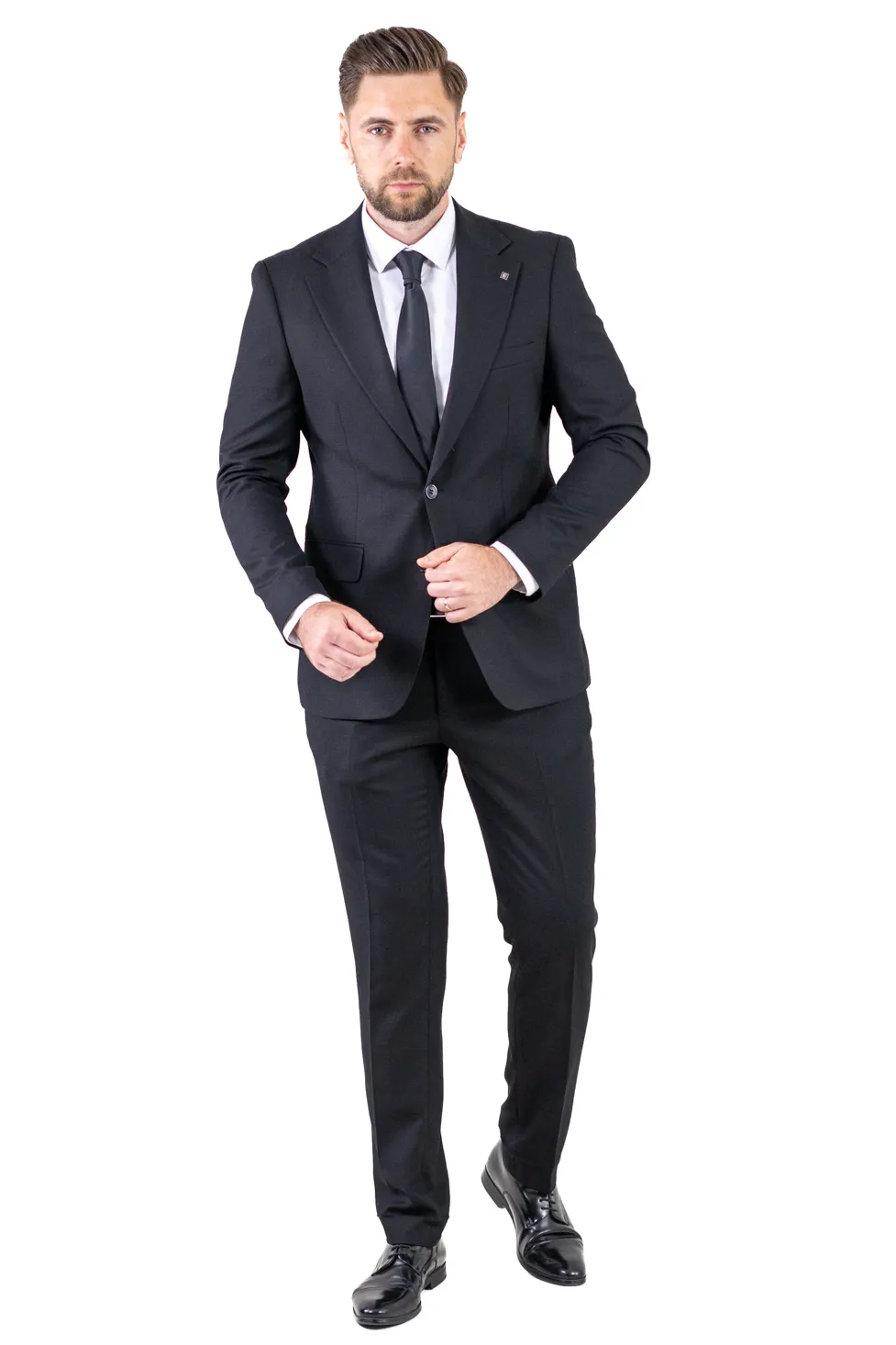 Costum negru elegant de vară pentru bărbați [11]