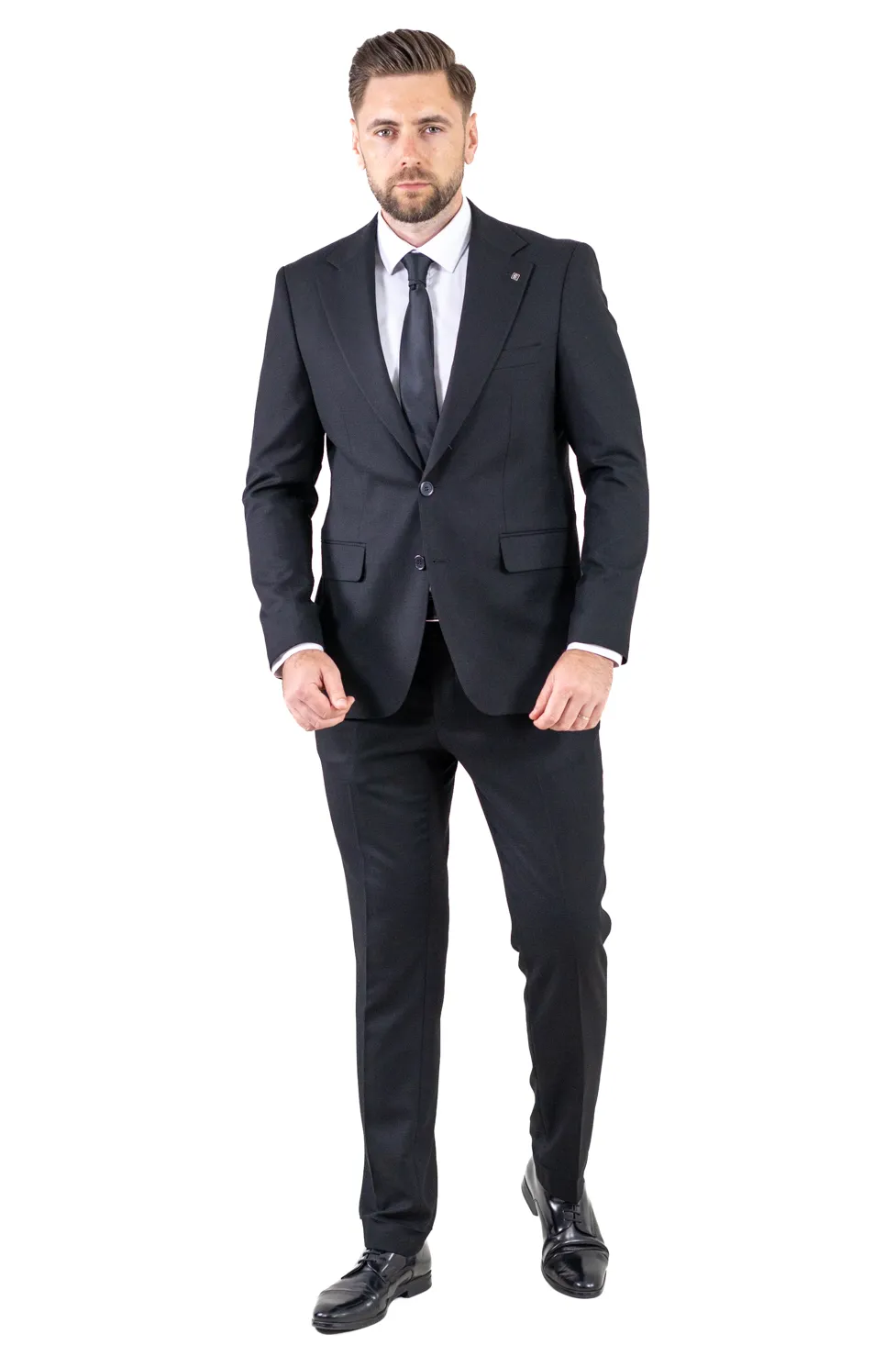 Costum negru elegant de vară pentru bărbați [15]