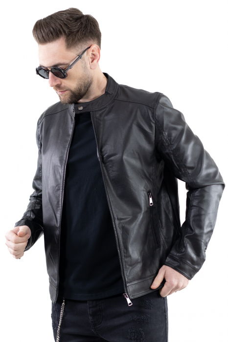 Geaca barbati eco-piele neagra [7]
