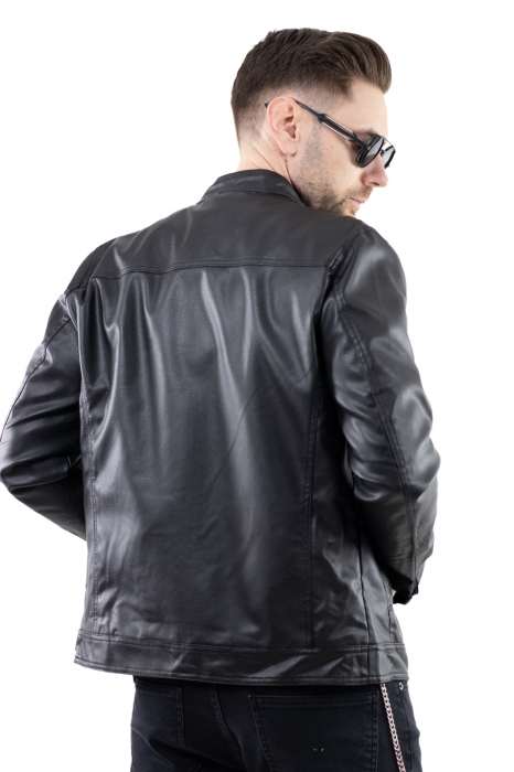 Geaca barbati eco-piele neagra [5]