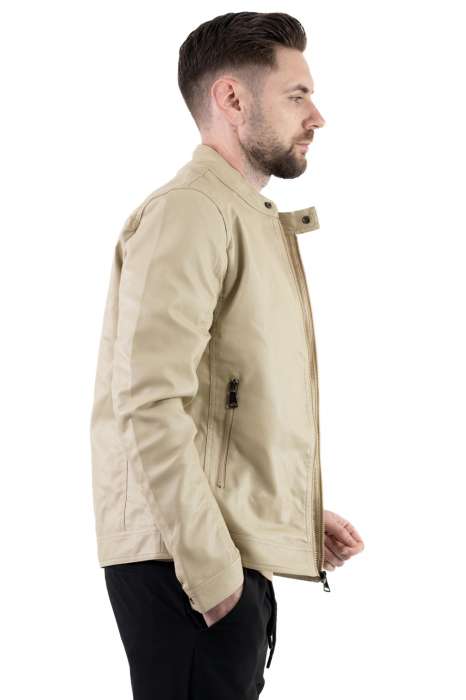 Geaca barbati eco-piele crem [7]
