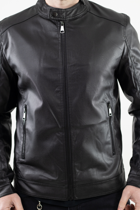 Geaca barbati eco-piele neagra [9]